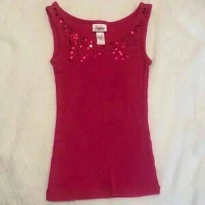 🛍 3 for $20 JUSTICE Girls Pink Ribbed Tank